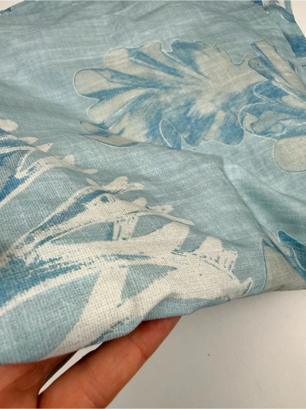 POTTERY BARN Euro Sham Sea Mist Organic Cotton Percale